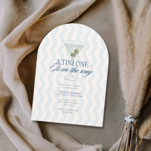 Chic a tini one boy baby dusche einladung