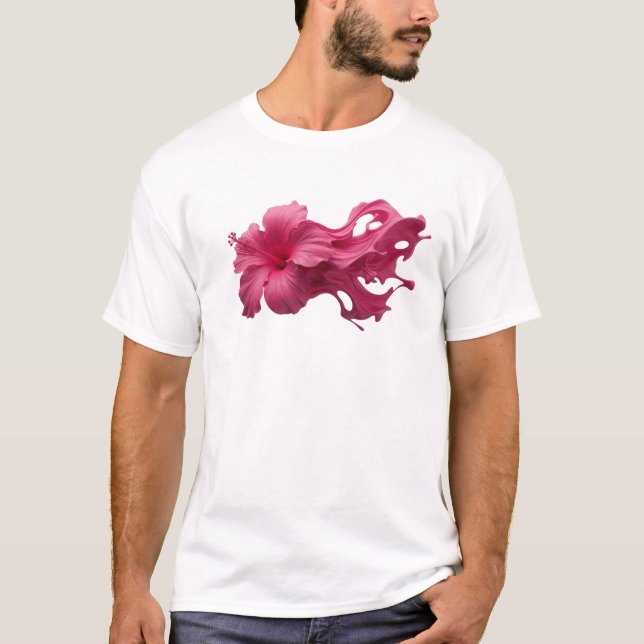 Chic ABSTRACT BLUMEN Style Statement T-Shirt (Vorderseite)