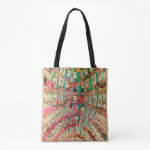 Chic Abstrakt Folk Style Bag zum Shoppen