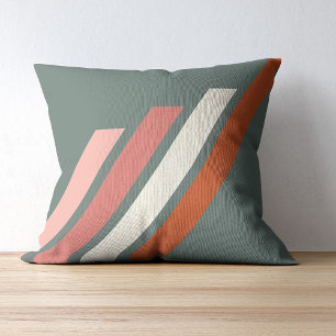 Chic Abstrakt Geometric Stripes Mosaikkunstmuster Kissen