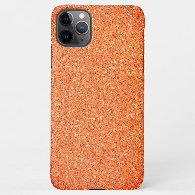 Chic Abstrakt Orange Gold Gravel Modernes Design iPhone Hülle (Rückseite)