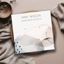 Chic Abstrakt Pink Blue Watercolor Earring Display