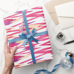 Chic abstrakt rosa Aquarellmuster Geschenkpapier