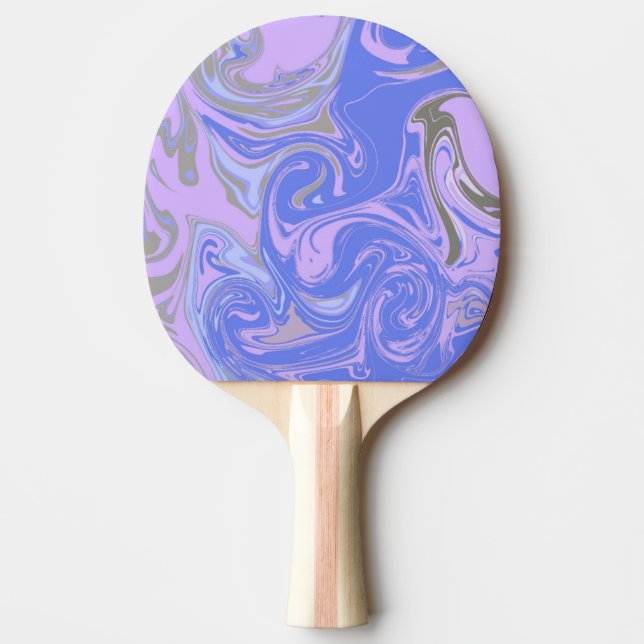 Chic Abstrakt Swirling Marmor Texture Button Tischtennis Schläger (Vorderseite)
