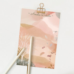 Chic Abstrakt Watercolor Autumn Tree Individuelle  Post-it Klebezettel