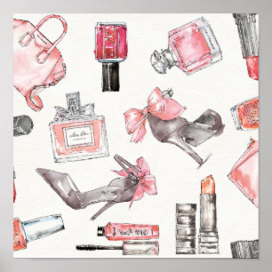 Chic Accents   Aquarellfarben Poster