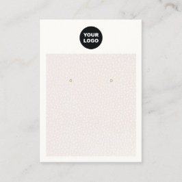 Chic Add Logo Blush Pink Leder Ohrring-Anzeige Visitenkarte