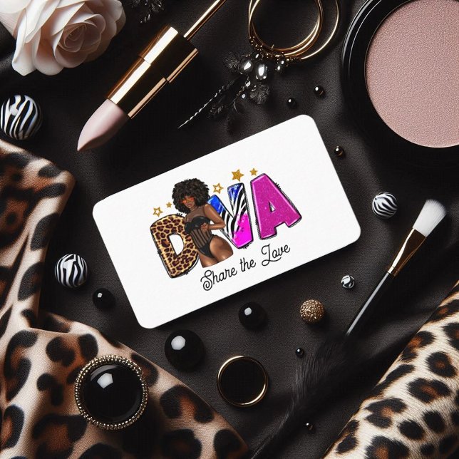 Chic Afroamerikanische Diva Empfehlung (Chic African American Diva Referral Card)