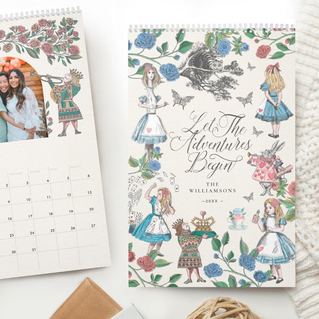 Chic Alice im Wunderland Fairytale Storybook Foto Kalender (Chic Alice In Wonderland Fairytale Storybook Photo Calendar)