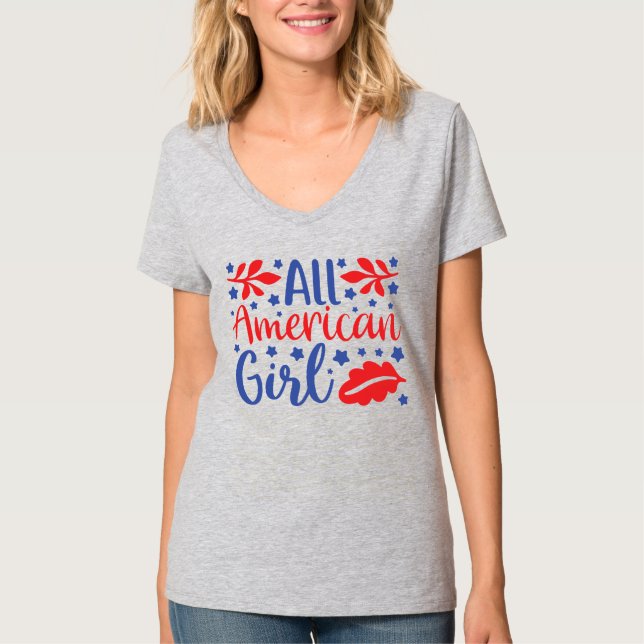 Chic All-American Girl T-Shirt (Vorderseite)