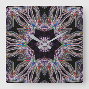 Chic Amethyst Design Akrylic Wall Clock Quadratische Wanduhr