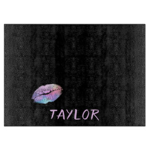 Chic and Charming Lipstick Print Schneidebrett