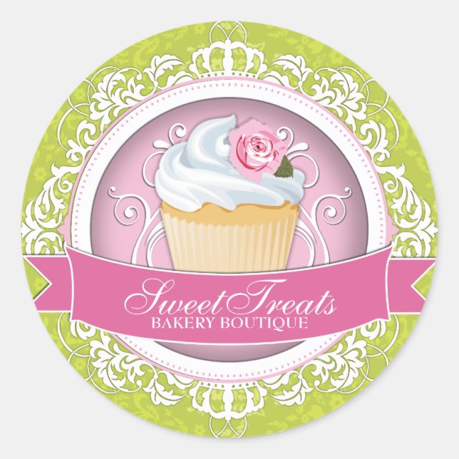 Chic and Elegante Cupcake Box Stickers (Vorderseite)