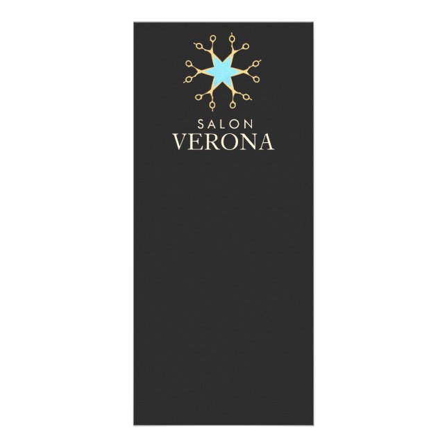 Chic and Elegante Scissors Logo-Friseur Werbekarte (Vorne)