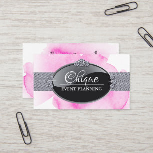 Chic and Glamour Event Planner Business Cards Visitenkarte