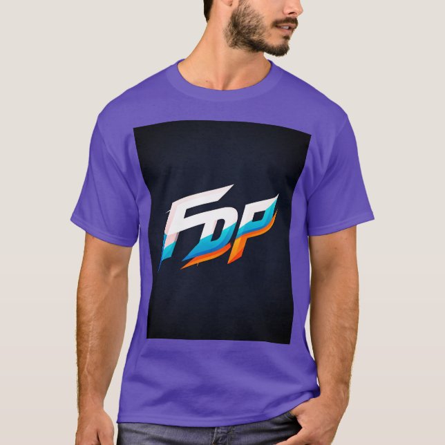 Chic and Modern 3D Fashion Logo Design für Trendse T-Shirt (Vorderseite)