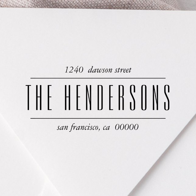 Chic and Modern Family Bold Script Rücksendeadress Permastempel (Von Creator hochgeladen)