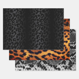 Chic Animal Print Collection Geschenkpapier Set