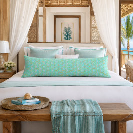 Chic Aqua Blau Gold Geometrisch Seitenschläferkissen