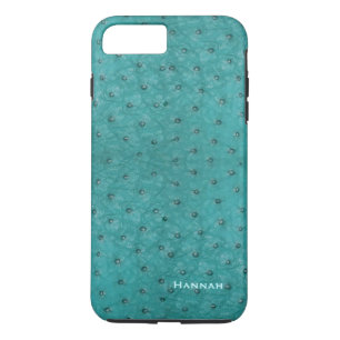 Chic Aqua Ostrich Leather Look iPhone 7 Plus Fall Case-Mate iPhone Hülle