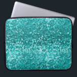 Chic Aquamarin Aqua Turquoise Glitzer Sparkone Laptopschutzhülle<br><div class="desc">Chic Aquamarin Aqua Türkis Glitzer Sparkle Luxus Glam Laptop Schläfchen, mit fett, chunky, Imitat türkis aquamarinen Glitzer. Bitte kontaktieren Sie uns unter cedarandstring@gmail.com , wenn Sie Hilfe beim Design benötigen oder sich nach passenden Produkten erkundigen möchten.</div>