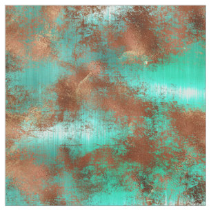 Chic Aquamarin Copper Boho Stoff