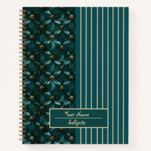 Chic aquamarin-gold-Notebook Notizbuch