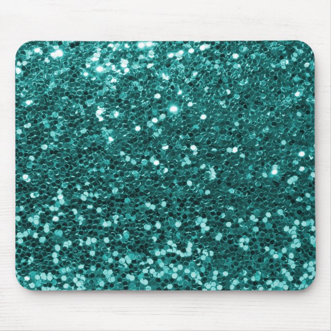Chic-aquamariner Imitat-Glitzer Mousepad (Vorne)