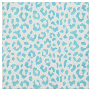 Chic aquamarines Blau-Weiß-Muster Stoff
