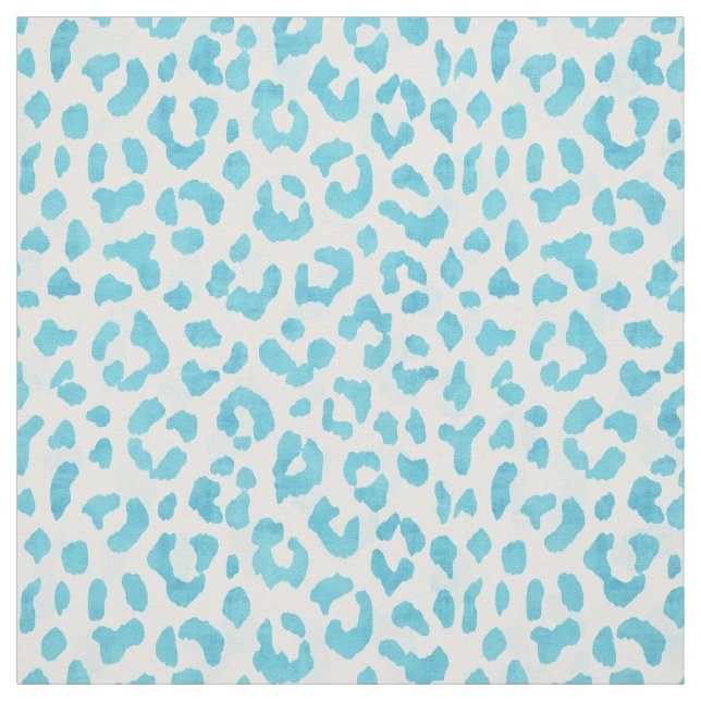 Chic aquamarines Blau-Weiß-Muster Stoff (Muster)