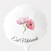 Chic Aquarell Blumenmohn glücklich eid Mubarak