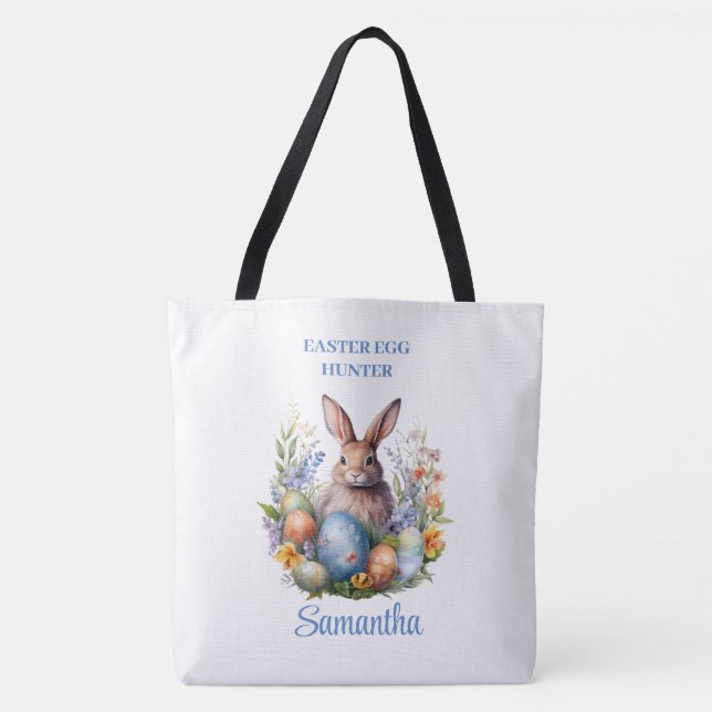 Chic Aquarell Vintager Osterhase Eggen (Vorderseite)