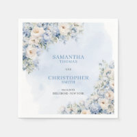 Chic Aquarellblau Hydrangea Weiße Blume
