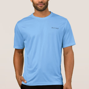 Chic Baby Blue Custom Monogram Personalisiert Name T-Shirt
