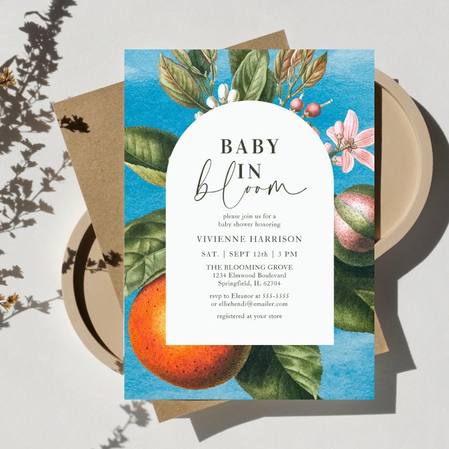 Chic Baby in Bloom |  Arch Babyparty Einladung (Von Creator hochgeladen)