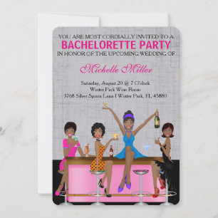 Chic Bachelorette Bash Custom Invasion Einladung