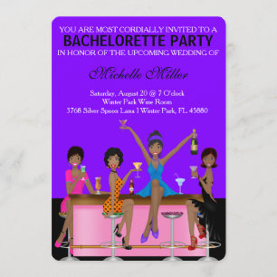 Chic Bachelorette Bash Custom Invtiation Einladung