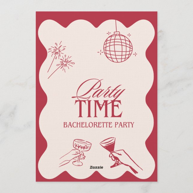 Chic Bachelorette Weekend Invitation for Bride-to- Einladung (Rückseite)