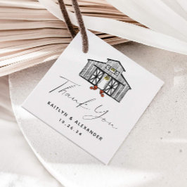 Chic Barn Thank You Wedding Geschenkanhänger