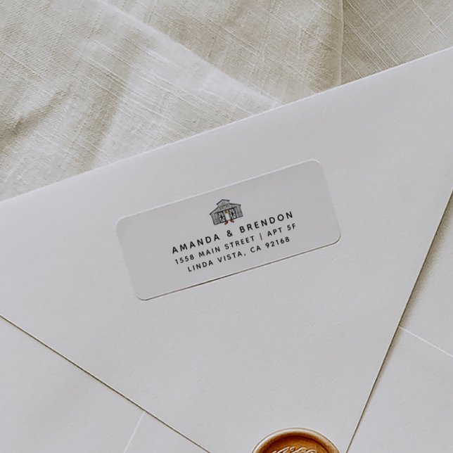 Chic Barn Wedding Return Address Label (Von Creator hochgeladen)