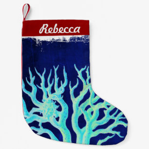 Chic Beach Marine Coral Reef Kleiner Weihnachtsstrumpf