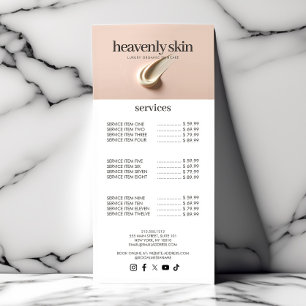 Chic Beauty Skin Care Spa Boutique Rosa Werbekarte