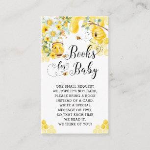 Chic Bees Yellow Floral Baby Shooting Books for Ba Begleitkarte