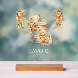 Chic Beige & Gold Favoriten Acrylschild