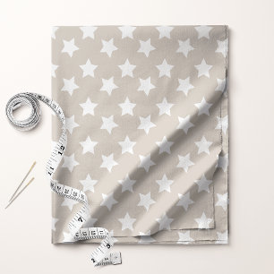 Chic Beige Stars Space Pattern Stoff