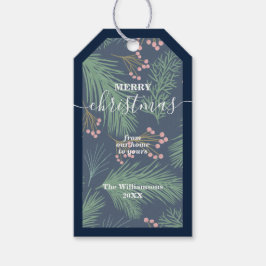 Chic Berries und Branches Weihnachten Geschenkanhänger