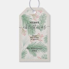 Chic Berries und Branches Weihnachtsgeschenktags Geschenkanhänger