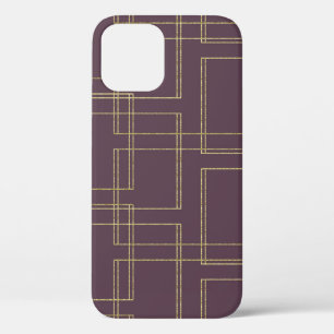 Chic Berry Mauve & Gold Geometrischer Glam Case-Mate iPhone Hülle