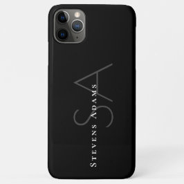 Chic Beruflich Schwarz und Weiß Mit Monogramm Case-Mate iPhone Hülle