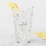 Chic Best Bridesmaid Ever Individuelle Name Script Glas<br><div class="desc">Elegante Chic Best Bridesmaid Jeden Individuelle Name Skriptgeschenk</div>